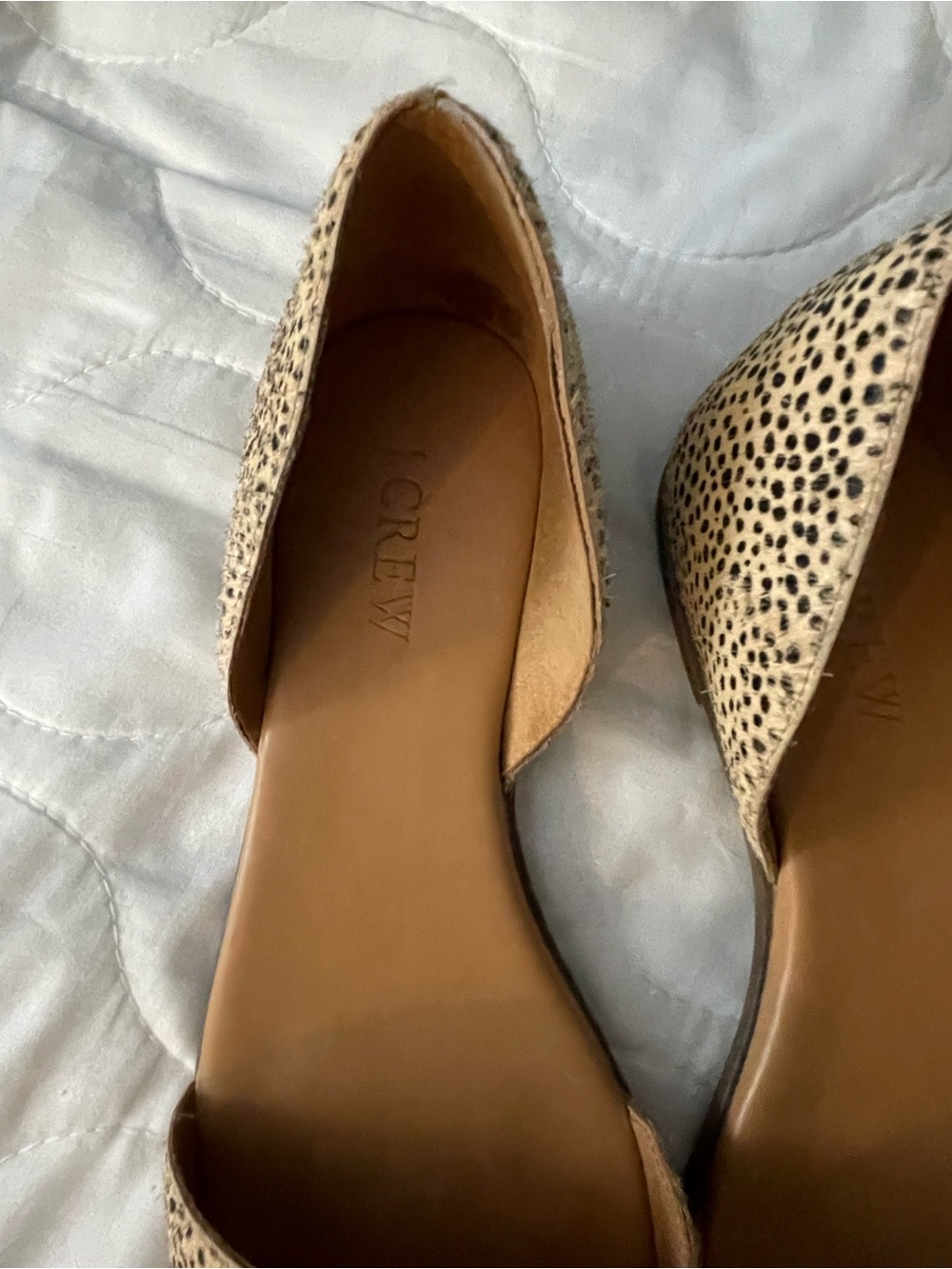 J. Crew Tan Cheetah D'Orsay Flat Sandals - Picture 5 of 5